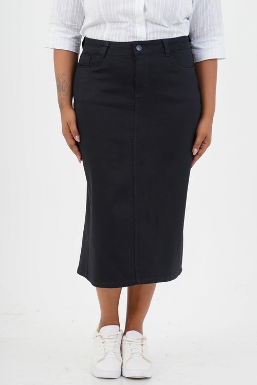 Saia Plus Size Origem Midi Sarja