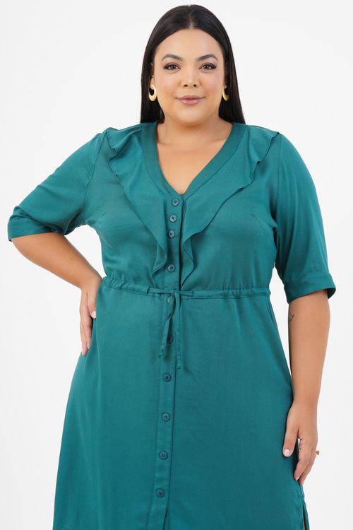 Vestido Plus Size Oásis Médio