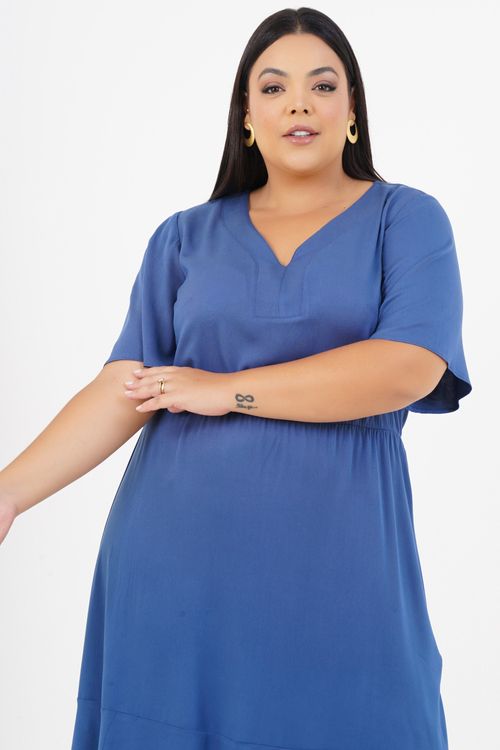 Vestido Plus Size Água Midi