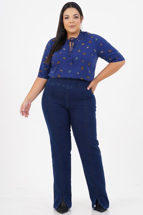 Blusa Plus Size Afeto Manga 3/4