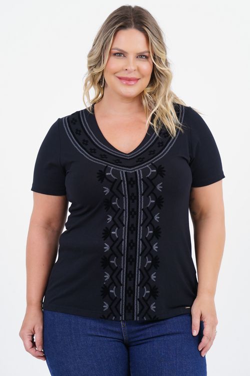 Blusa Plus Size Existência Manga Curta