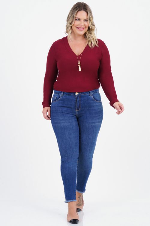 Blusa Plus Size Acalmar Manga Longa