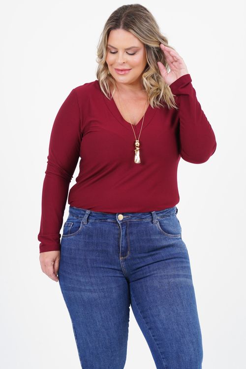 Blusa Plus Size Acalmar Manga Longa