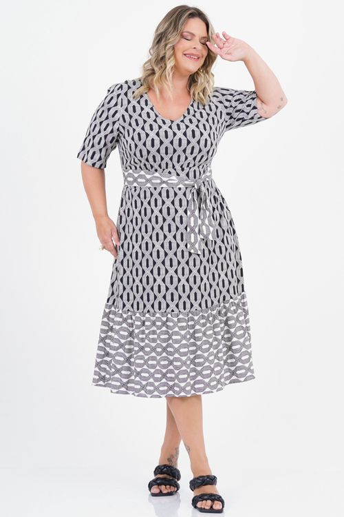 Vestido Plus Size Empatia Midi