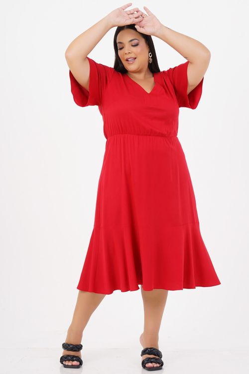 Vestido Plus Size Água Midi
