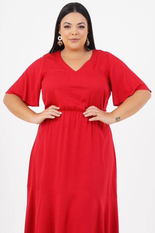 Vestido Plus Size Água Midi