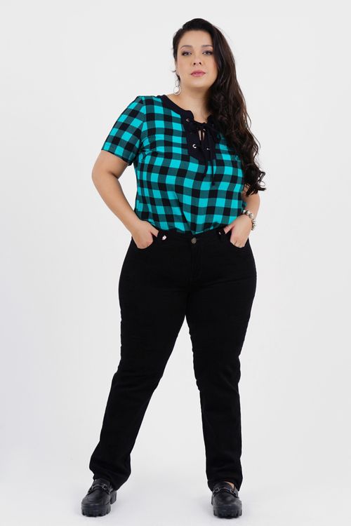 Calça Reta Plus Size Recomeço Veludo