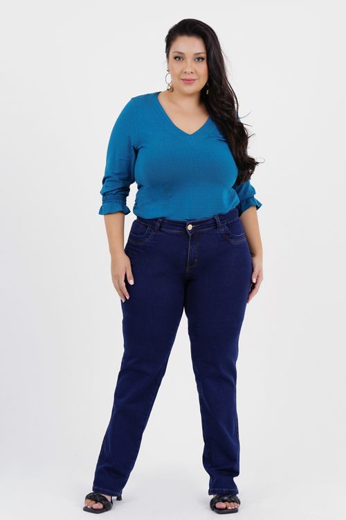 Blusa Plus Size Aroma Manga 3/4