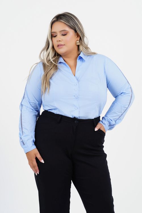 Camisa Plus Size Consciência Manga Longa