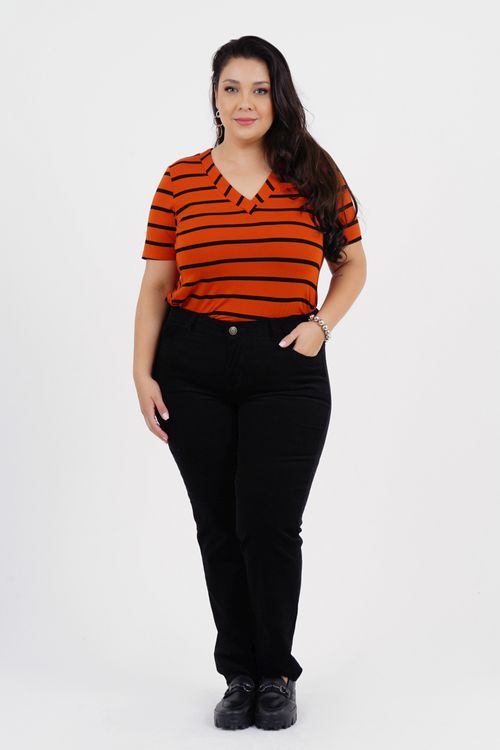 Blusa Plus Size Corpo Manga Curta
