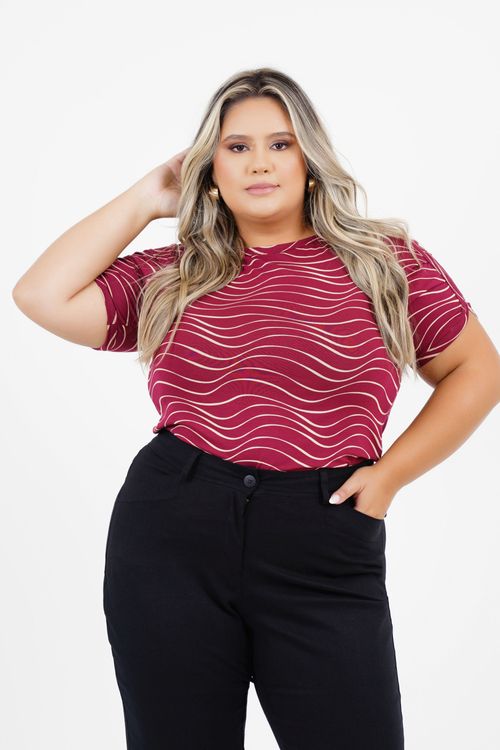Blusa Plus Size Entedimento Manga Curta