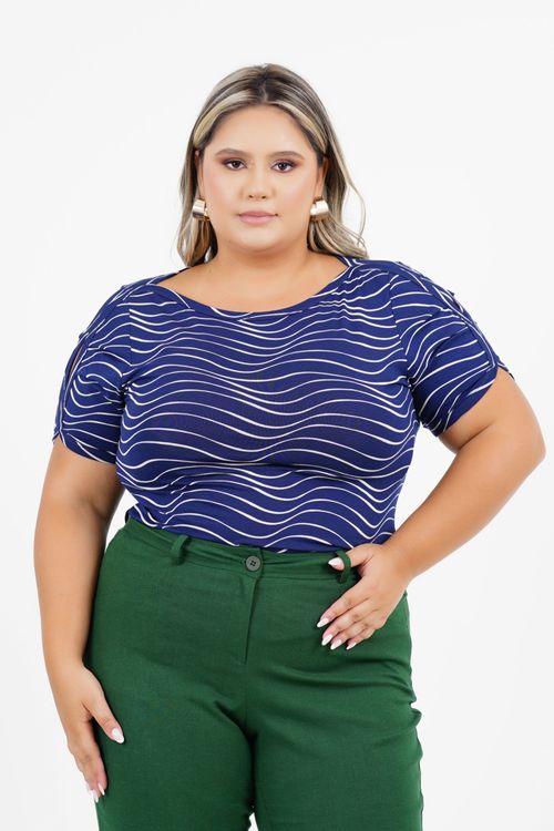 Blusa Plus Size Entedimento Manga Curta
