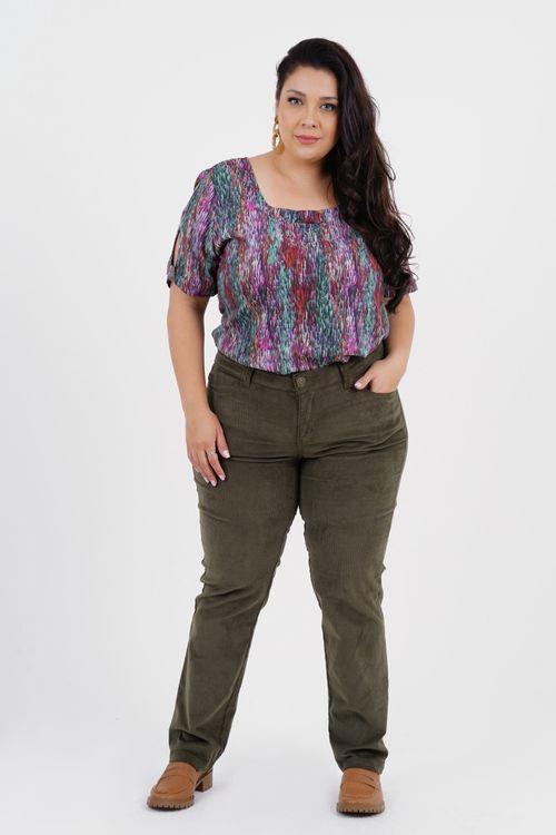Blusa Plus Size Cultivar Manga Curta