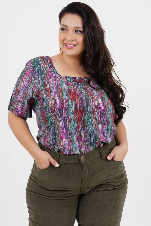 Blusa Plus Size Cultivar Manga Curta