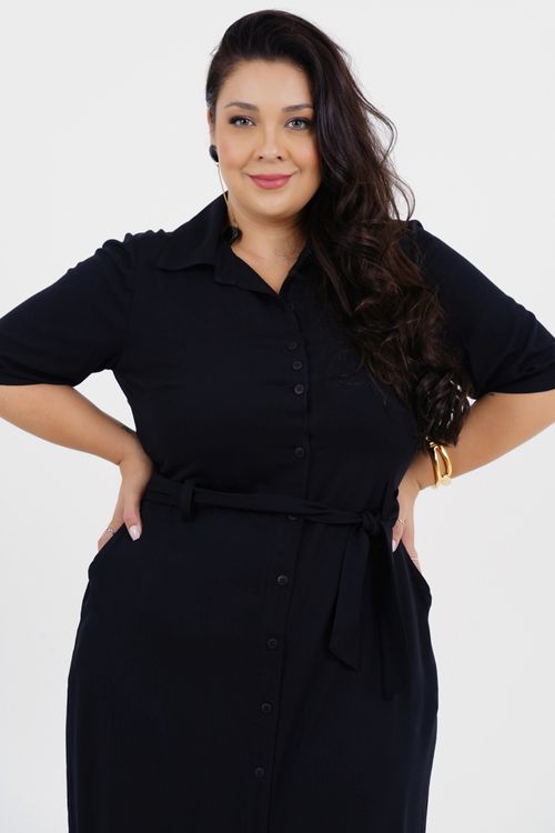 Vestido Plus Size Meditar Médio