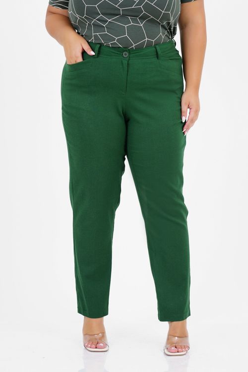 Calça Reta Plus Size Consistente