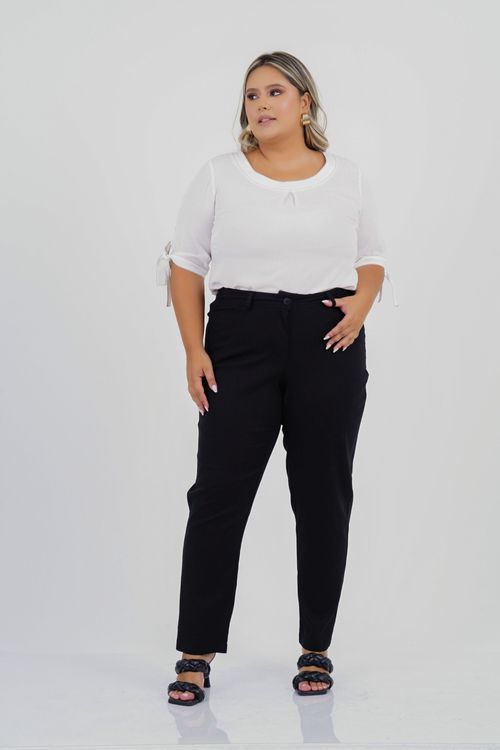 Blusa Plus Size Criatividade Manga 3/4