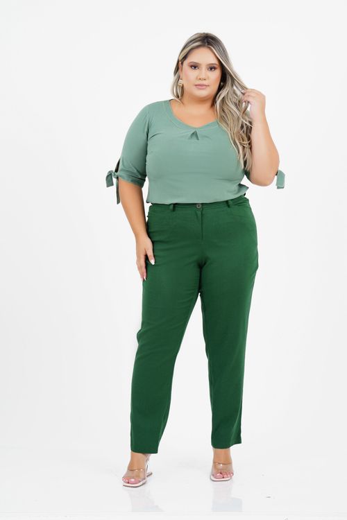Blusa Plus Size Criatividade Manga 3/4