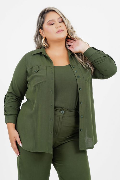 Camisão Plus Size Reciprocidade Manga Longa