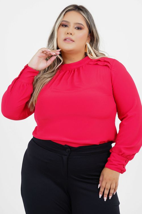 Blusa Plus Size Senso Manga Longa