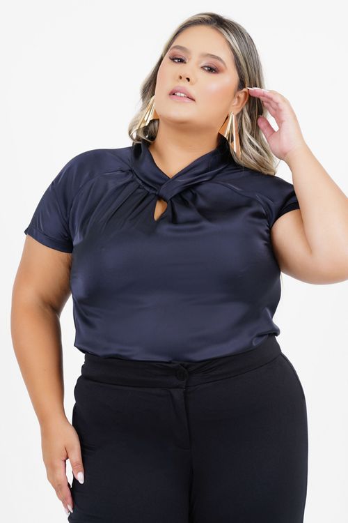 Blusa Plus Size Constância Manga Curta