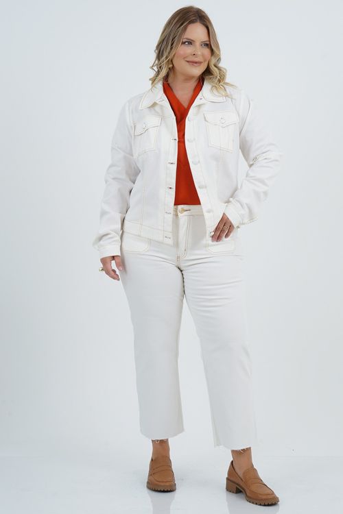 Jaqueta Plus Size Renovação Sarja