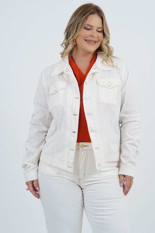Jaqueta Plus Size Renovação Sarja