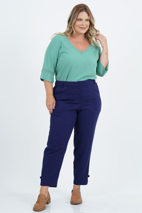 Blusa Plus Size Sustentável Manga 3/4