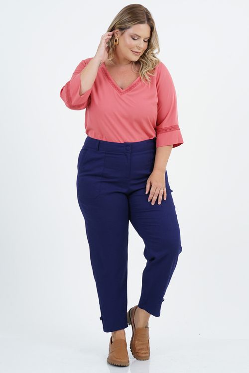Blusa Plus Size Sustentável Manga 3/4