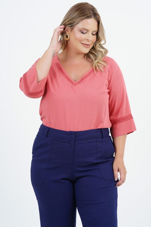 Blusa Plus Size Sustentável Manga 3/4
