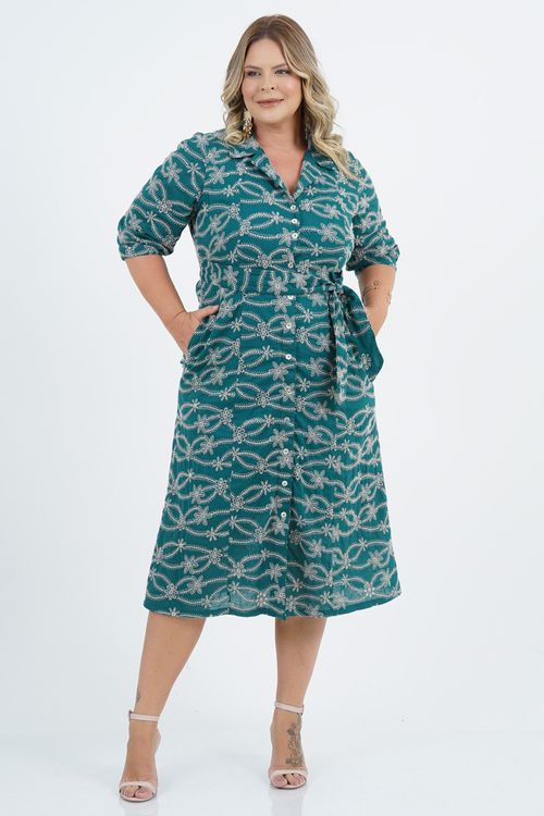 Vestido Plus Size Físico Midi Laise