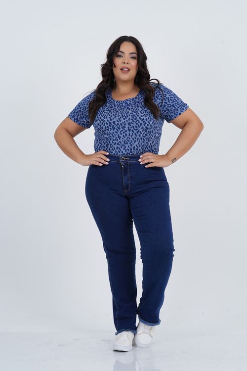 Blusa Plus Size Placidez Manga Curta
