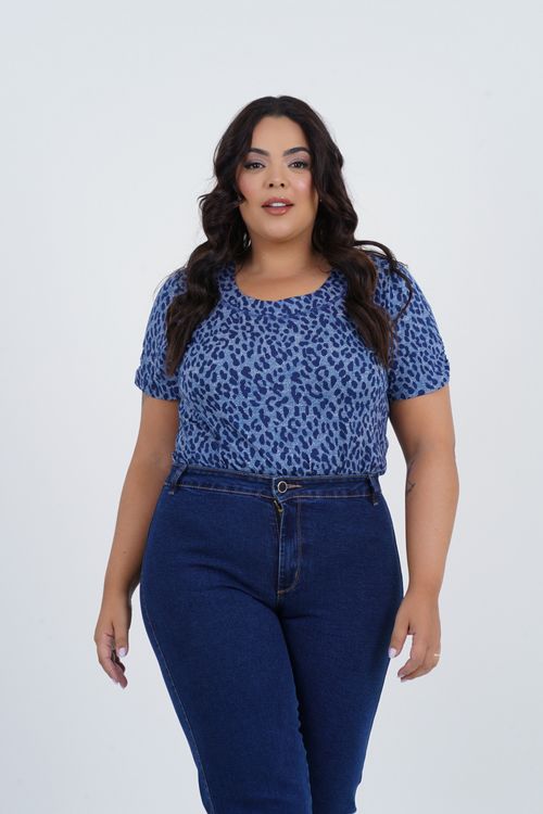 Blusa Plus Size Placidez Manga Curta