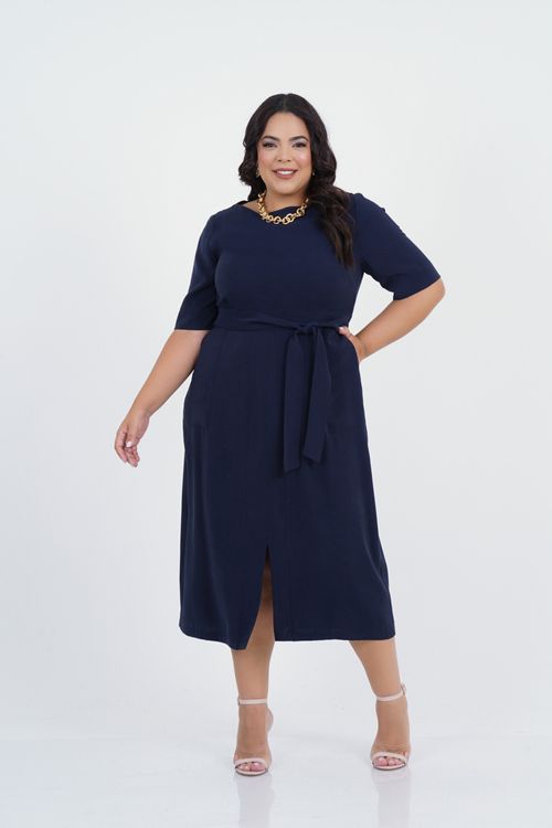 Vestido Plus Size Reflexão Midi