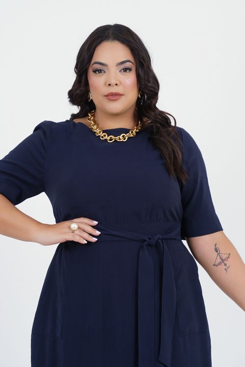 Vestido Plus Size Reflexão Midi