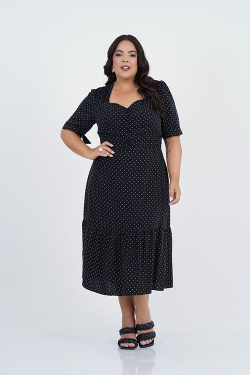 Vestido Plus Size Exercício Midi