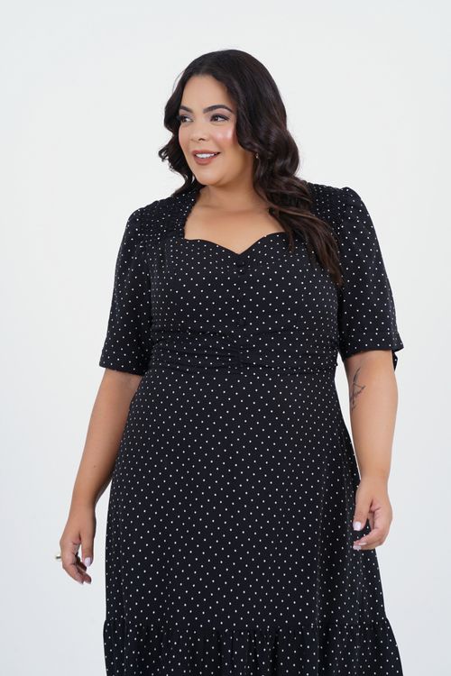 Vestido Plus Size Exercício Midi