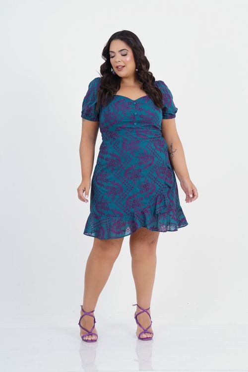 Vestido Plus Size Coração Curto Laise
