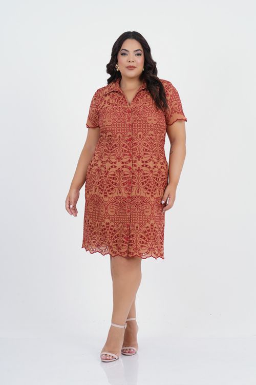 Vestido Plus Size Quietude Médio Laise