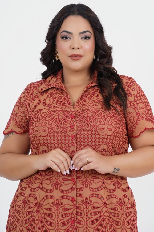Vestido Plus Size Quietude Médio Laise
