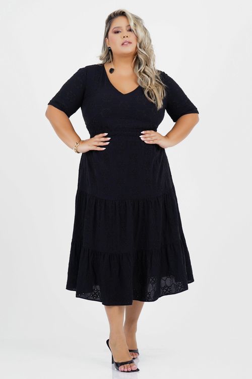 Vestido Plus Size Mar Midi Laise