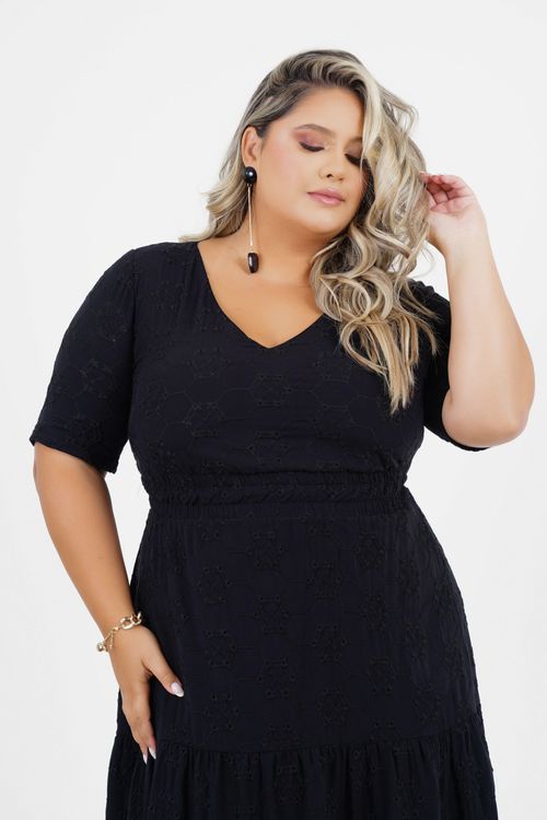 Vestido Plus Size Mar Midi Laise