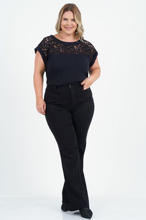 Blusa Plus Size Plenitude Manga Curta