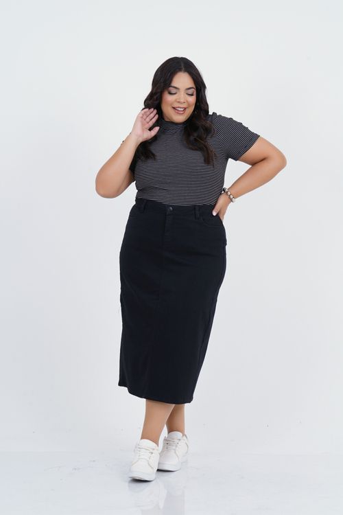 Blusa Plus Size Maturidade Manga Curta