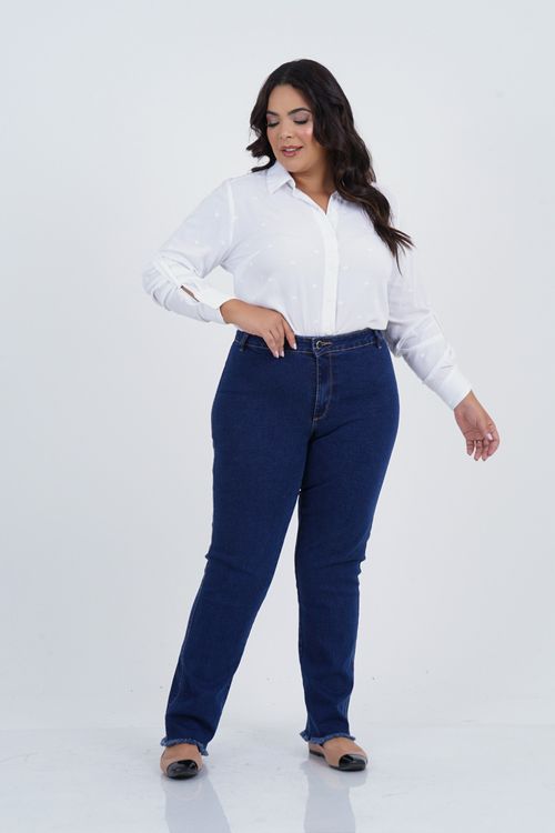 Camisa Plus Size Bella Gentileza Manga Longa