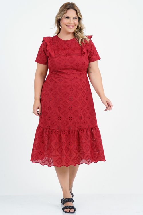 Vestido Plus Size Fortuna Midi Laise