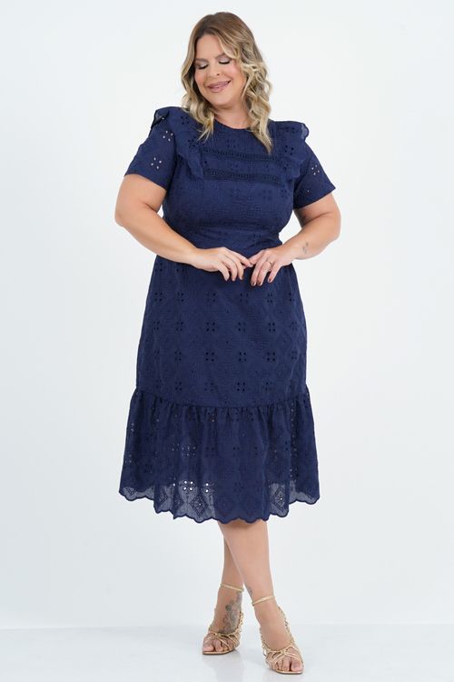 Vestido Plus Size Fortuna Midi Laise