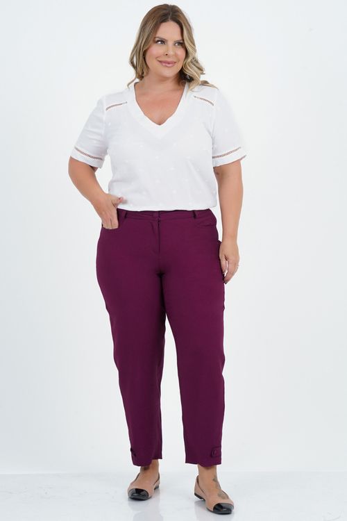 Blusa Plus Size Bella Prosperidade Manga Curta