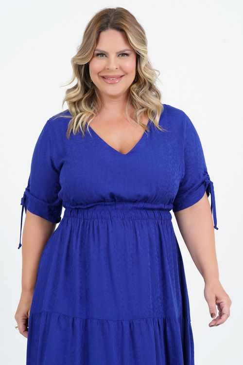 Vestido Plus Size Dinâmico Midi