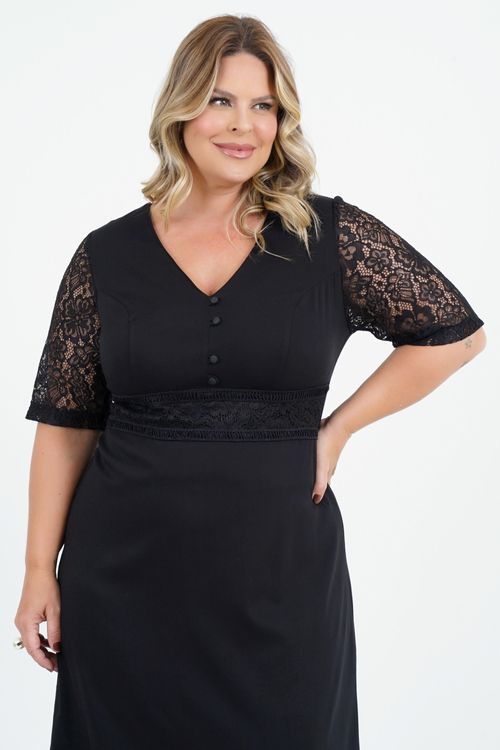 Vestido Plus Size Emoção Midi